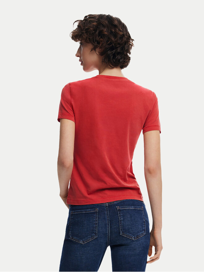 Desigual Desigual T-Shirt Love Dsgl 25SWTK10 Rot Regular Fit