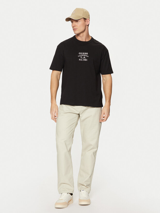 Guess Guess Marškinėliai M5RI35 K8FQ4 Juoda Oversize
