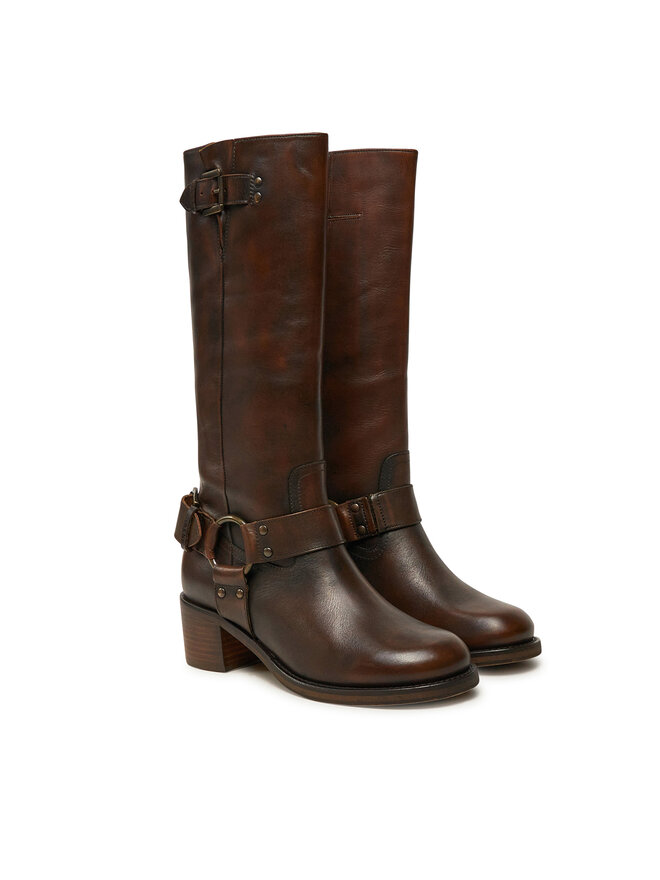 Bronx Kozačky Bronx High boots 14291-A Hnědá
