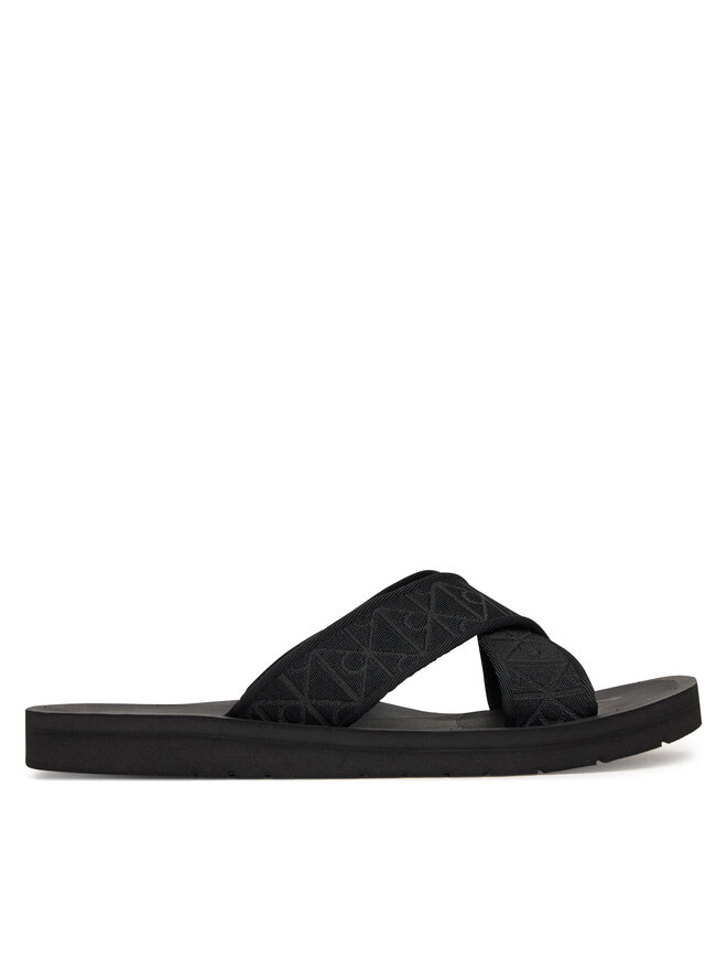 Calvin Klein Pantoletten Calvin Klein Ess Diecut Xcross Wb Aop HM0HM02093 Schwarz