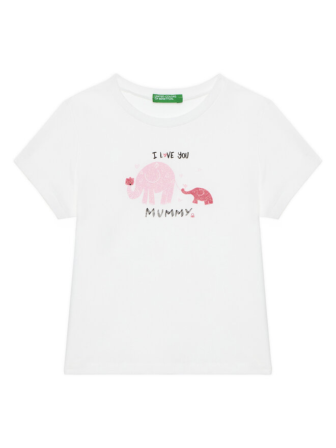 United Colors Of Benetton United Colors Of Benetton Футболка 3I1XG10JJ Білий Regular Fit