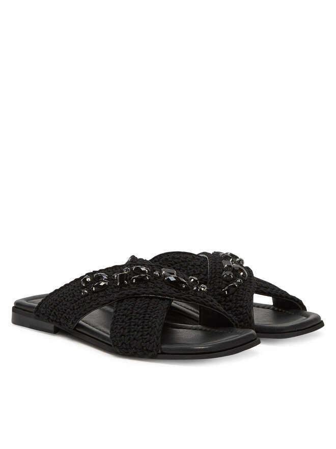 Inuikii Chanclas Inuikii Woven Crossed Stones 70104-369 Negro
