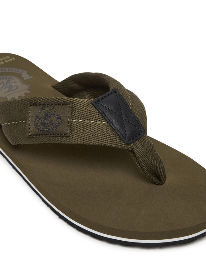 Tommy Hilfiger Zehentrenner Tommy Hilfiger Patch Hilfiger Beach Sandal FM0FM05804 Grün