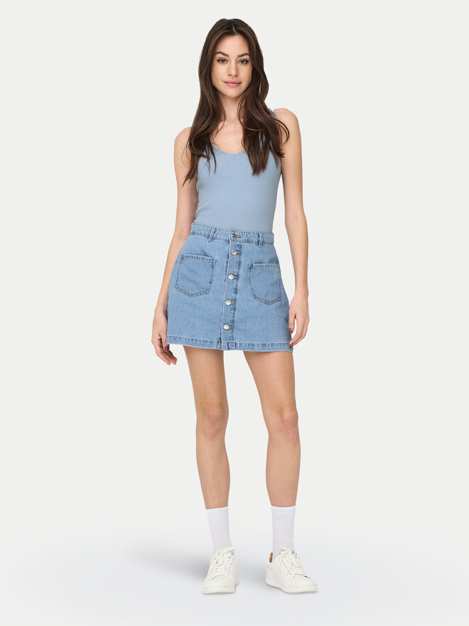 JDY JDY Топ Nanna 15180497 Блакитний Slim Fit