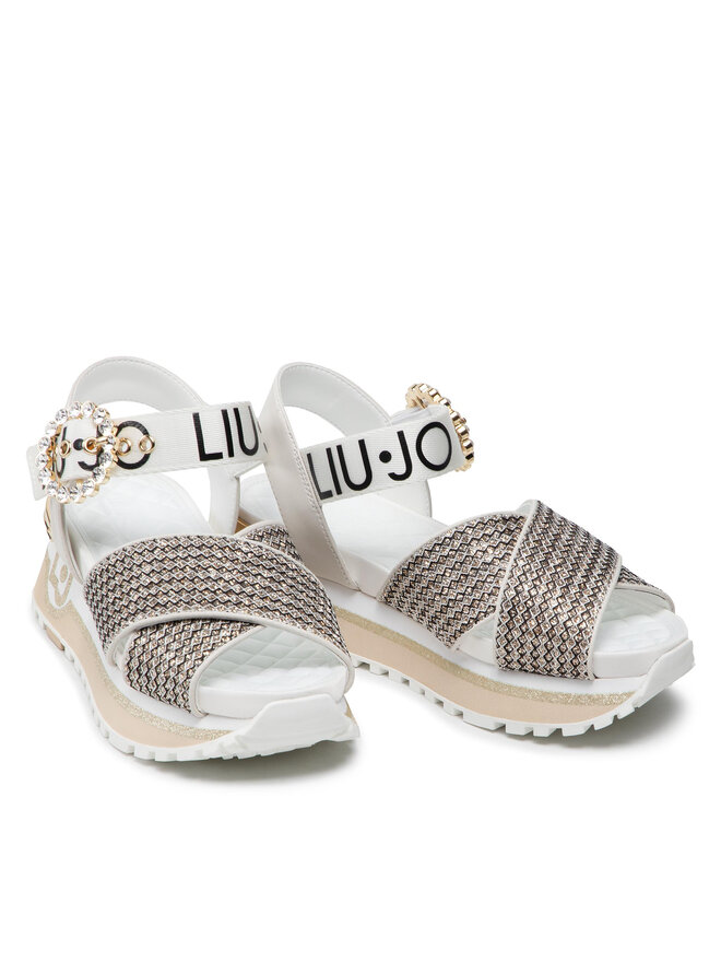 Sandalen Liu Jo Maxi Wonder Glitter Sandal 11 BA2151 TX007 Goldfarben eschuhe