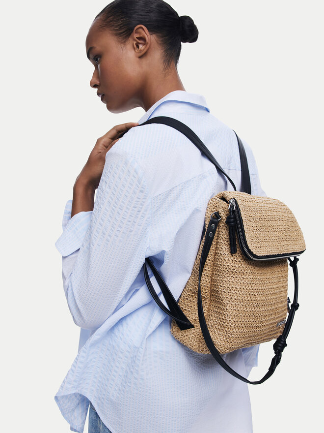 Desigual Ruksak Desigual Raffia Hamption 25SAKO04 Béžová