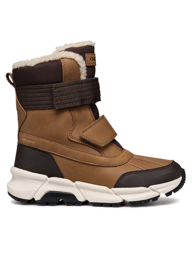 Bottes de neige Geox J Flexyper Plus Boy J46LCF 0MEFU C6780 S Marron chaussures