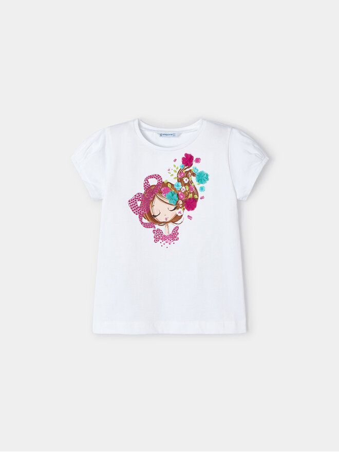 Mayoral Mayoral Camiseta 3080 Blanco Regular Fit
