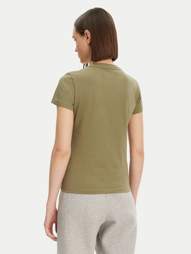 Lacoste Lacoste Футболка TF9246 Хакі Slim Fit