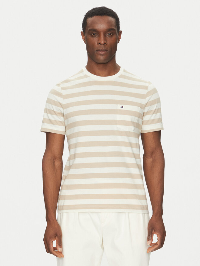 Tommy Hilfiger Tommy Hilfiger Camiseta Essential MW0MW37283 Beis Regular Fit