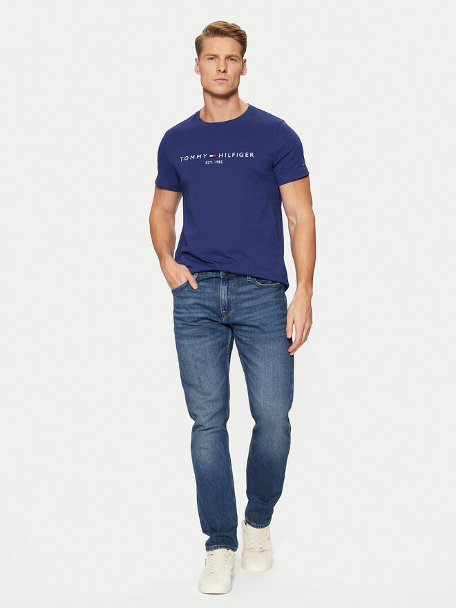 Tommy Hilfiger Tommy Hilfiger Póló Tommy Logo MW0MW11797 Sötétkék Regular Fit