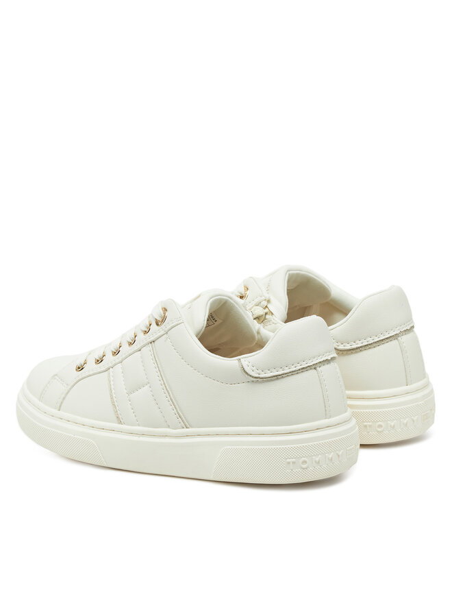 Tommy Hilfiger Sneakersy Tommy Hilfiger Low Cut Lace-Up Sneaker T3A9-33745-1439 S Biały