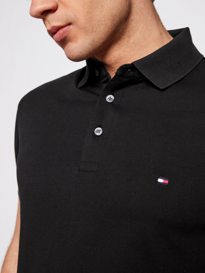 Tommy Hilfiger Tommy Hilfiger Polo marškinėliai 1985 MW0MW17771 Juoda Slim Fit