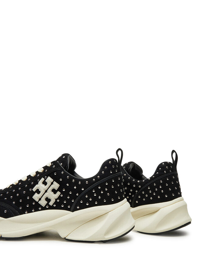 Tory Burch Sneakersy Tory Burch Good Luck Studded Trainer 161961 Czarny