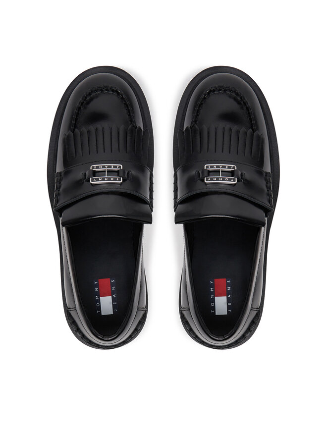 Tommy Jeans Лофери Tommy Jeans Tjw Fringes Loafer EN0EN02790 Чорний