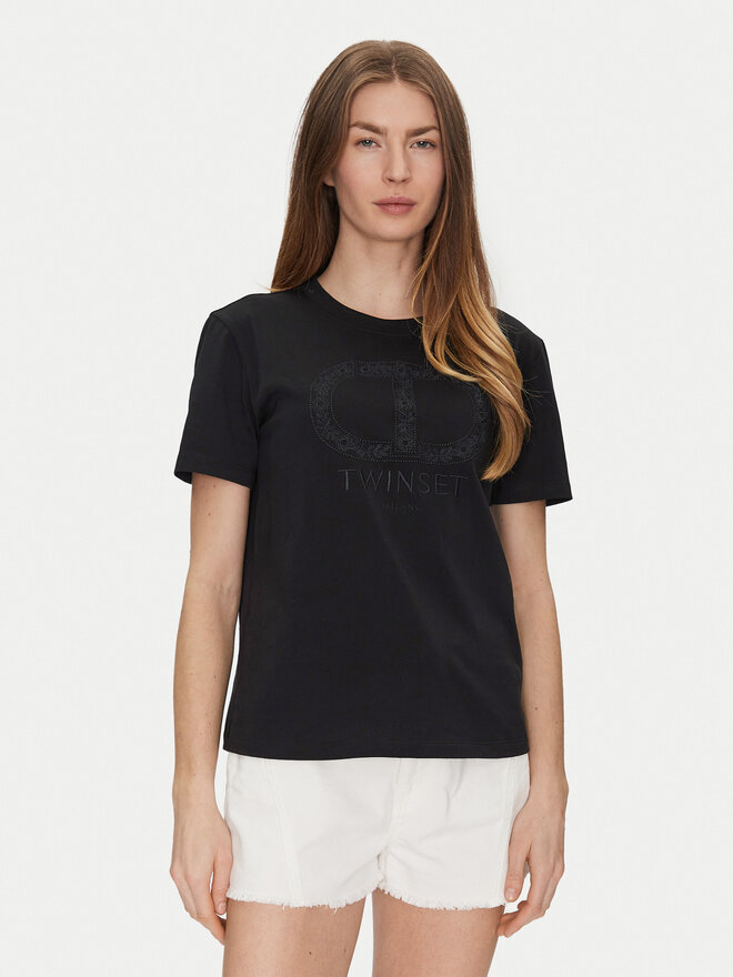 TWINSET TWINSET T-Shirt 251TP2072 Schwarz Regular Fit