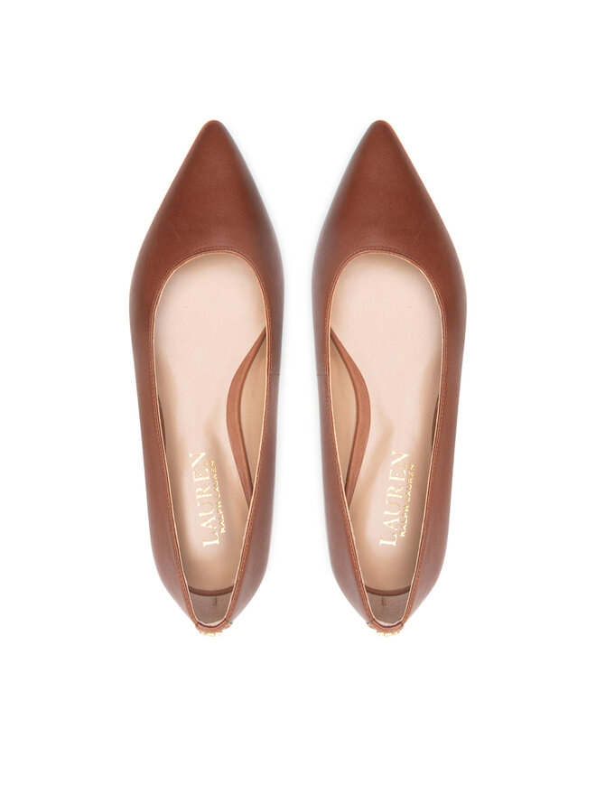 LAUREN RALPH LAUREN Baleriny Lauren Ralph Lauren Londyn 802862706002 Brązowy