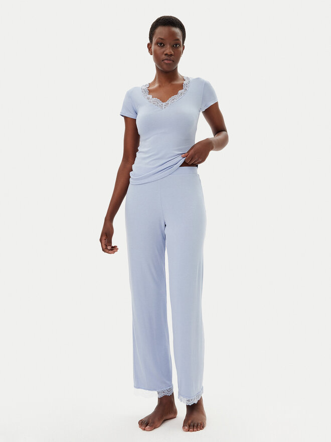 Hunkemöller Hunkemöller Pizsama Nanna 301484 Kék Regular Fit