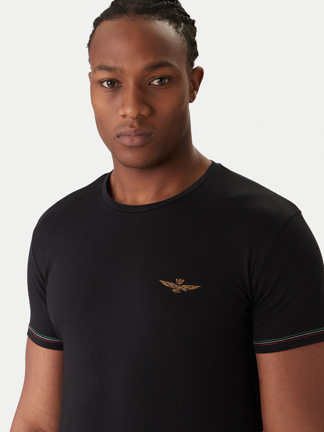 Aeronautica Militare Aeronautica Militare T-Shirt-Set AM1UTI003B Schwarz Slim Fit