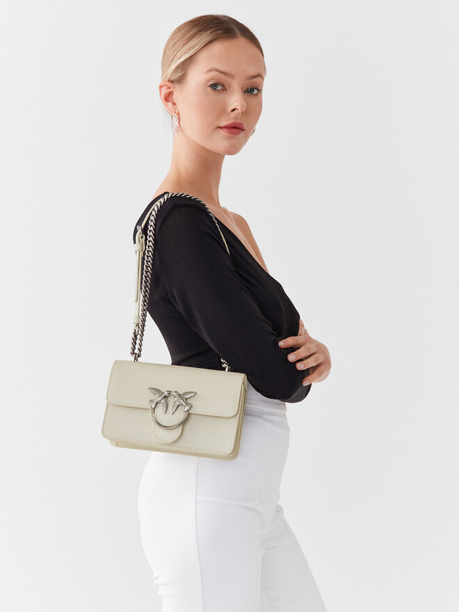 PINKO Handtasche Pinko Love One Mini Dc . PE 23 PLTT 100074 A0F1 Écru