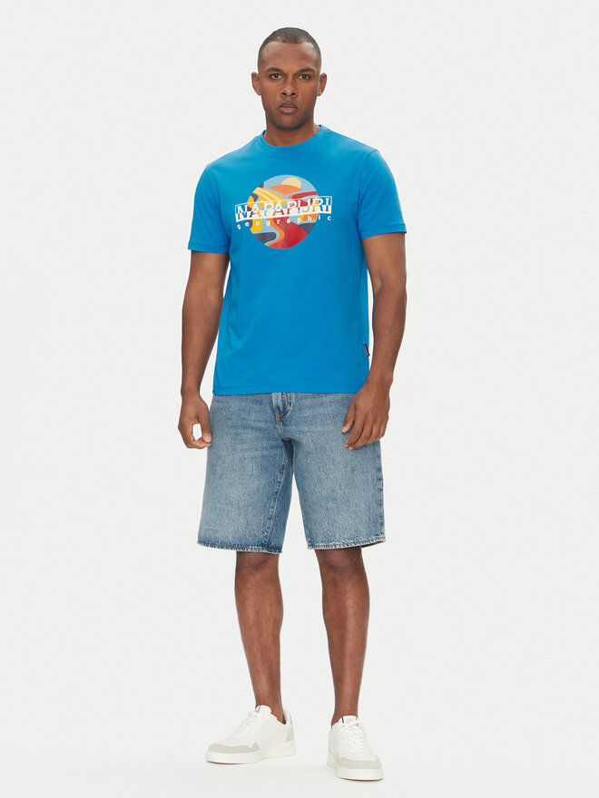 Napapijri Napapijri T-shirt S-Valdor NP0A4IE6 Plava Regular Fit