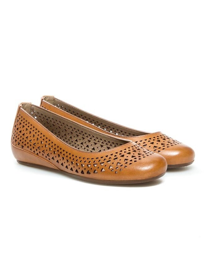 Baleriny ECCO Owando 35603301021 Br zowy eobuwie .pl