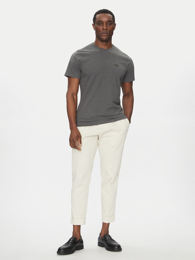 Barbour Barbour Majica Essential Sports MTS0331GY73 Siva Tailored Fit