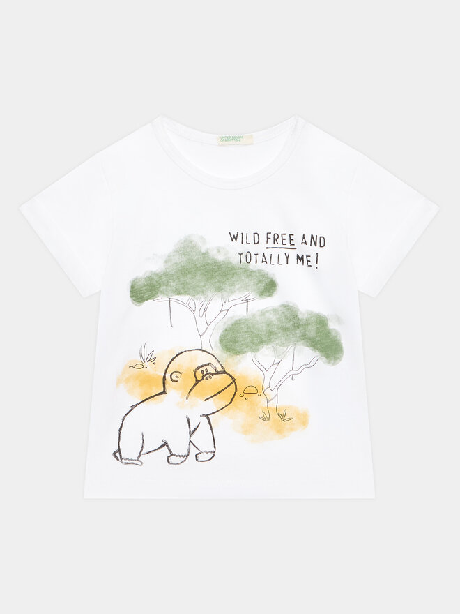 United Colors Of Benetton United Colors Of Benetton T-Shirt 3I1XA102V Weiß Regular Fit