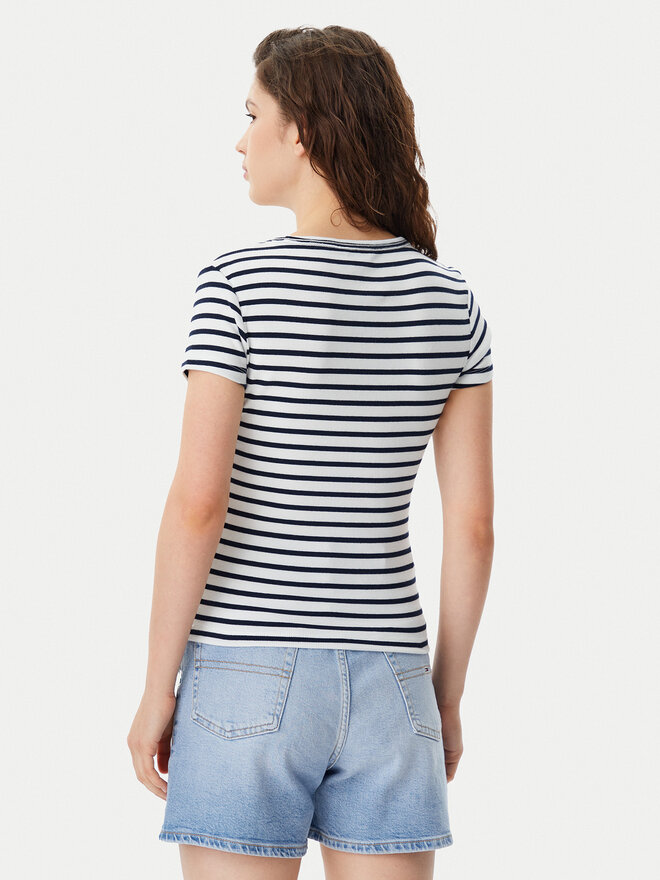 Tommy Jeans Tommy Jeans Marškinėliai Essential DW0DW17385 Tamsiai mėlyna Slim Fit