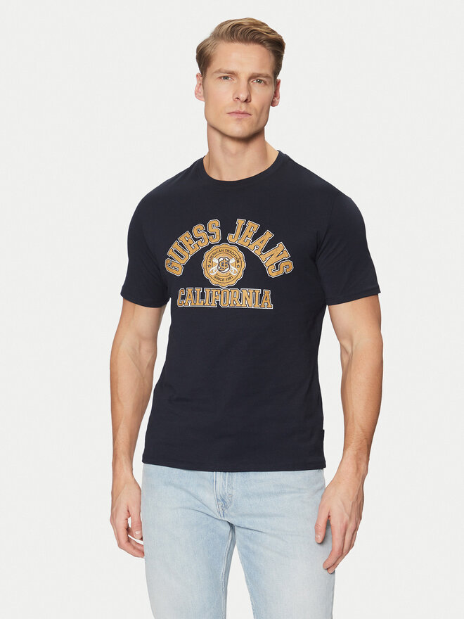 Guess Jeans Guess Jeans T-shirt M5RI80 K8HM0 Tamnoplava Slim Fit