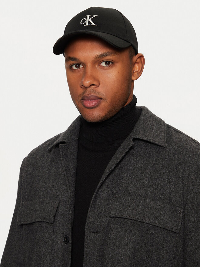 Calvin Klein Czapka z daszkiem Calvin Klein Monogram Embro K50K512147 Szary