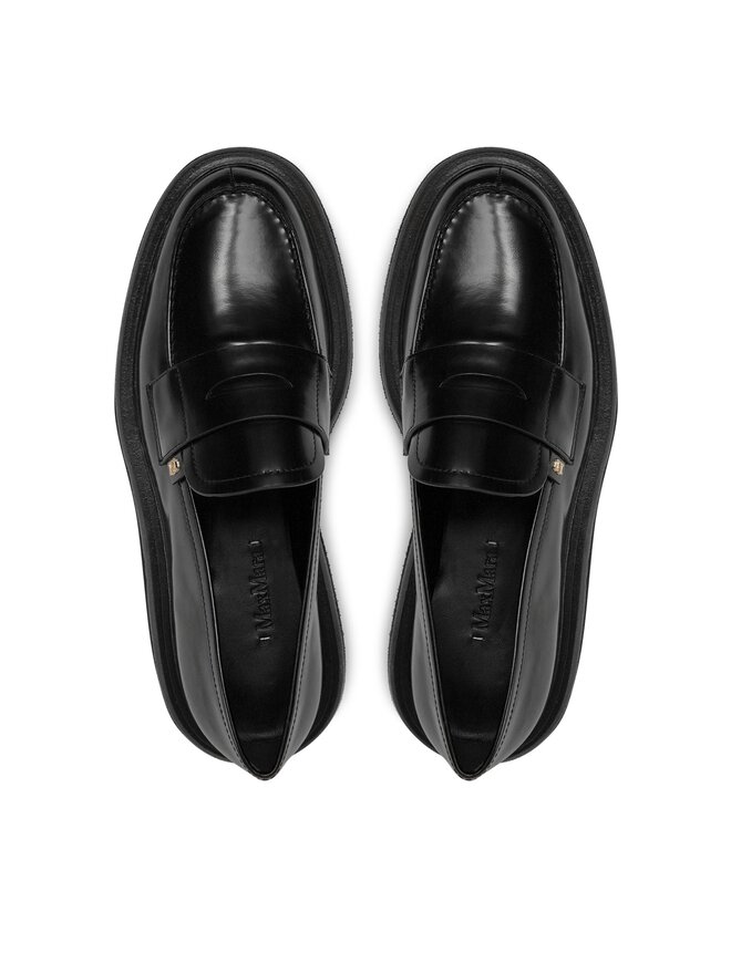 Max Mara Loafersy Max Mara Crepeloafer 23452619336 Černá