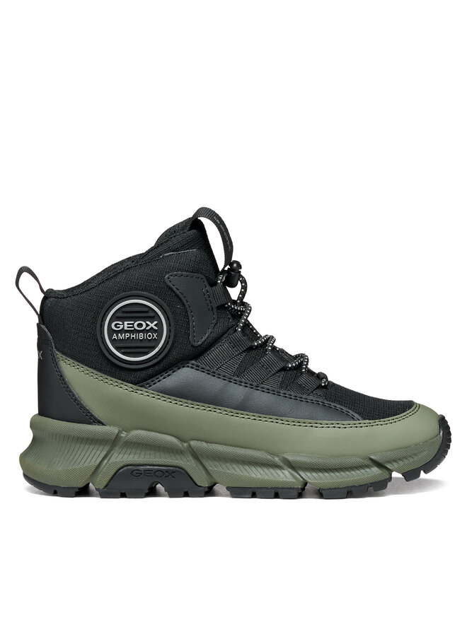 Geox Schnürschuhe Geox J Flexyper Plus Boy B Abx J66LCF 0FUCE C0033 M Dunkelgrün
