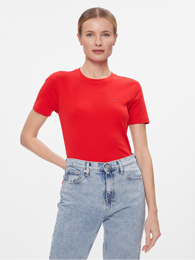 Tommy Hilfiger Tommy Hilfiger Marškinėliai New Cody WW0WW40587 Raudona Slim Fit