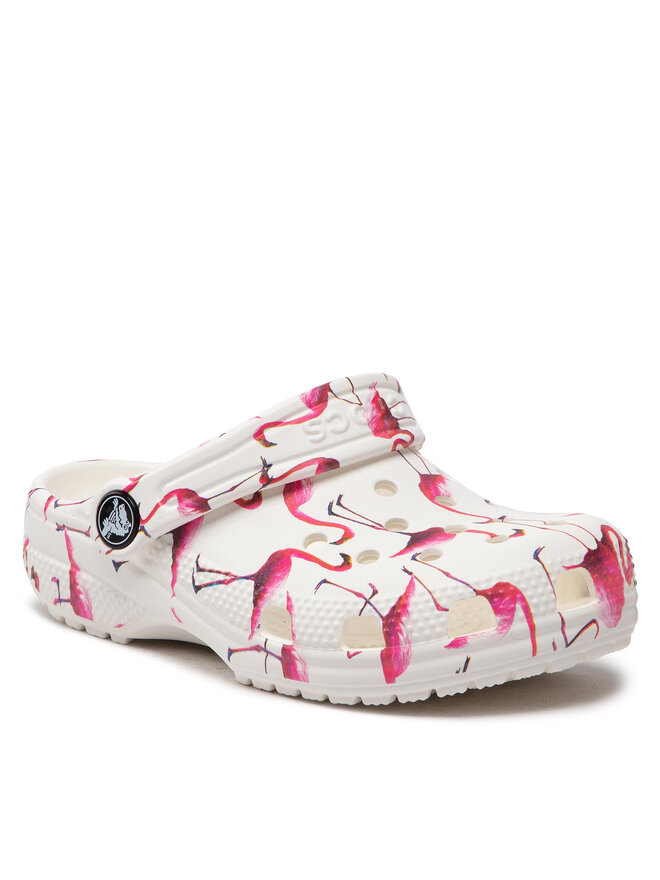 Pantoletten Crocs Classic Pool Party Clog K 207826 WeiB eschuhe