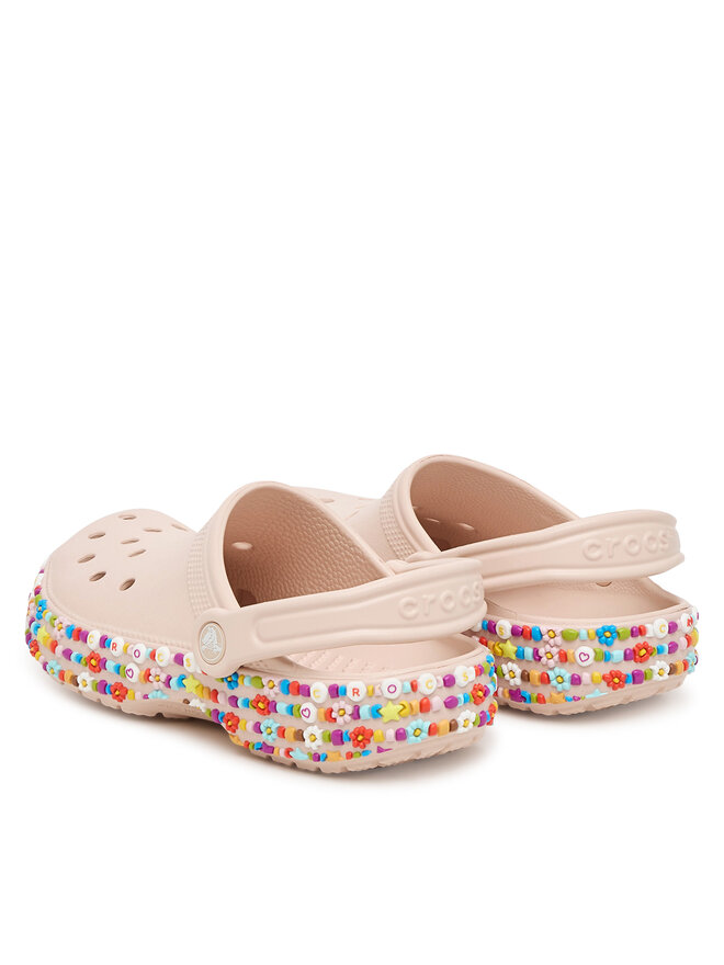 Crocs Natikači Crocs Classic Beaded Band 211614 Bež
