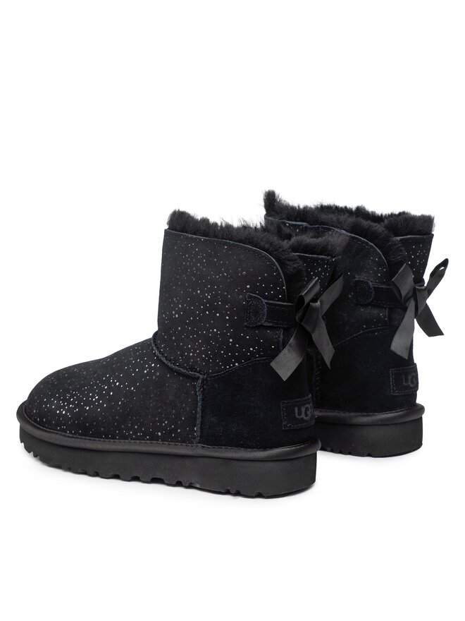 Ugg Cizme de zăpadă Ugg W Mini Bailey Bow Metallic Spots 1134135 Negru