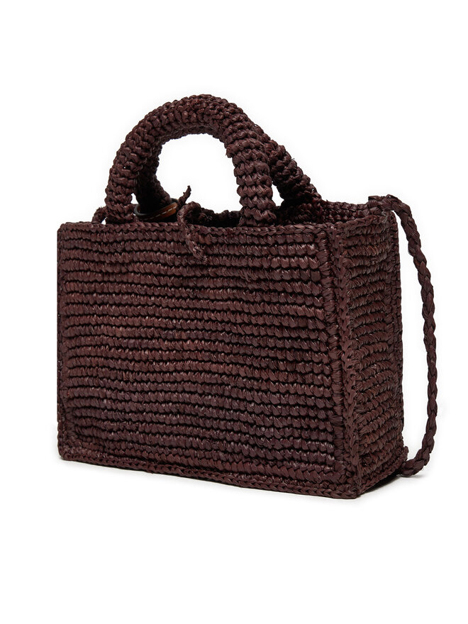Manebi Torebka Manebi Handcrafted Raffia Sunset Bag Mini V 7.4 CO Brązowy