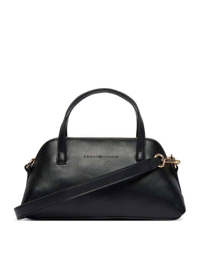 Tommy Hilfiger Handtasche Tommy Hilfiger Th Buckle Mini Tote AW0AW19034 Schwarz