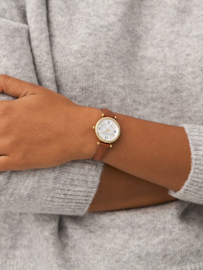 Fossil Годинник Fossil Carlie ES5297 Коричневий