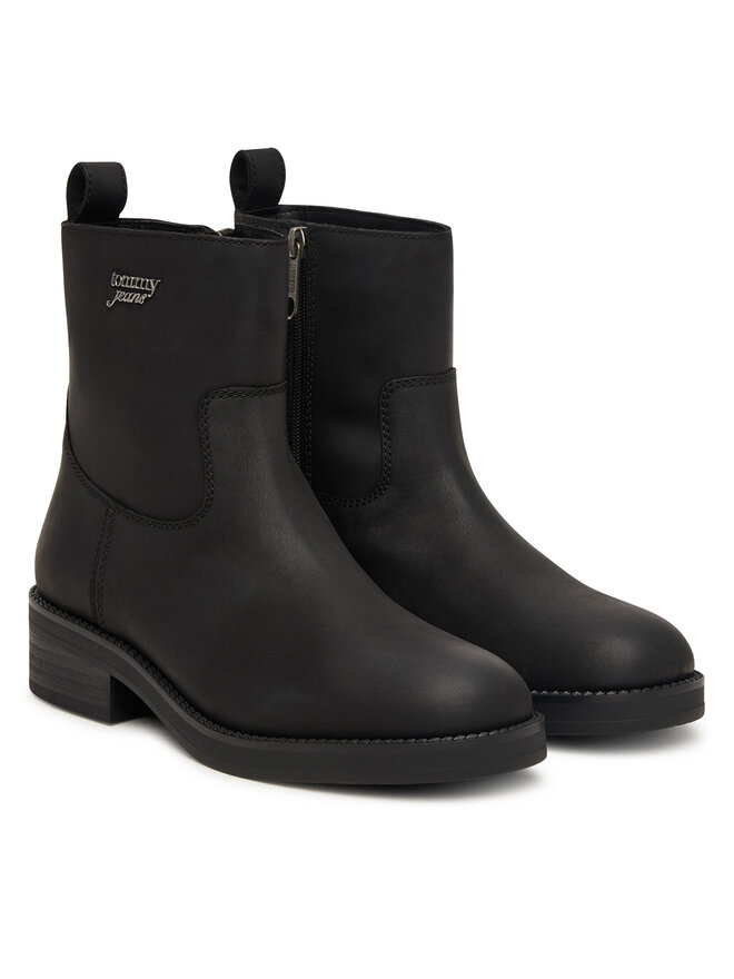 Tommy Jeans Stiefeletten Tommy Jeans Tjw Soft Sole Chelsea Boots Lth EN0EN03080 Schwarz