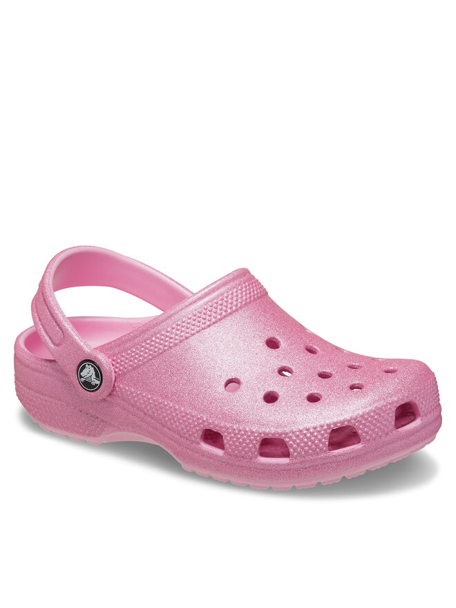Crocs Klapki Crocs Classic Glitter Kids Clog T 206992 Różowy