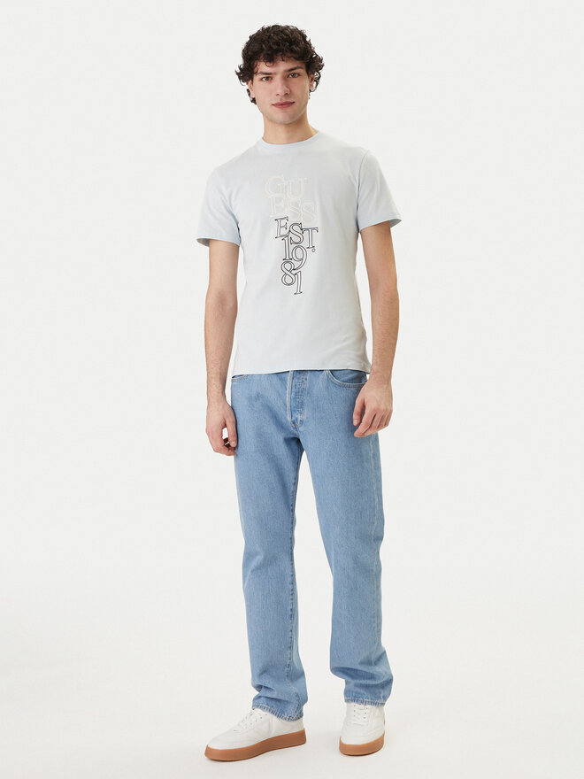 Guess Guess T-Shirt M6GI10 K2991 Himmelblau Slim Fit