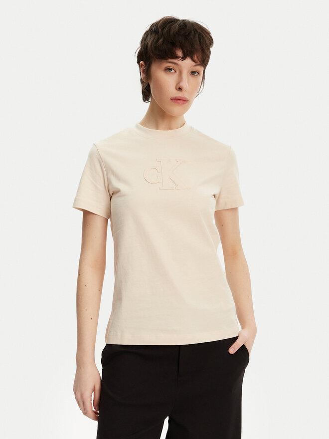 Calvin Klein Jeans Calvin Klein Jeans Camiseta J20J225256 Beis Regular Fit