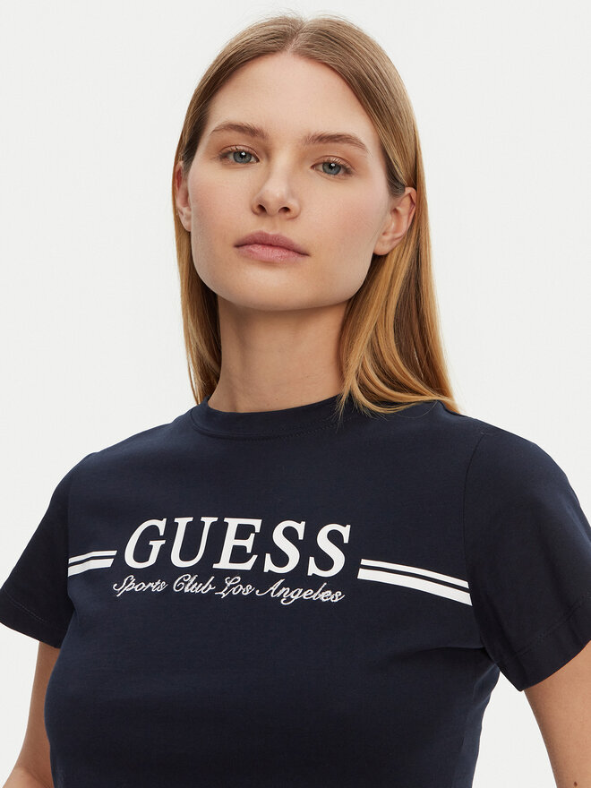 Guess Guess Marškinėliai V5GI03 I3Z14 Tamsiai mėlyna Regular Fit