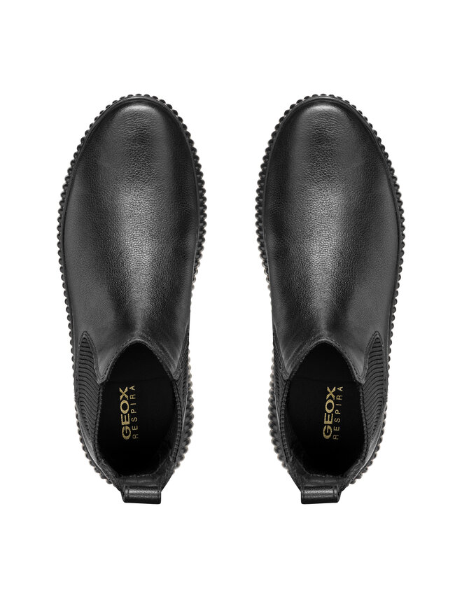 Geox Kotníková obuv s elastickým prvkem Geox D Graisy D46XFB 00046 C9999 Černá