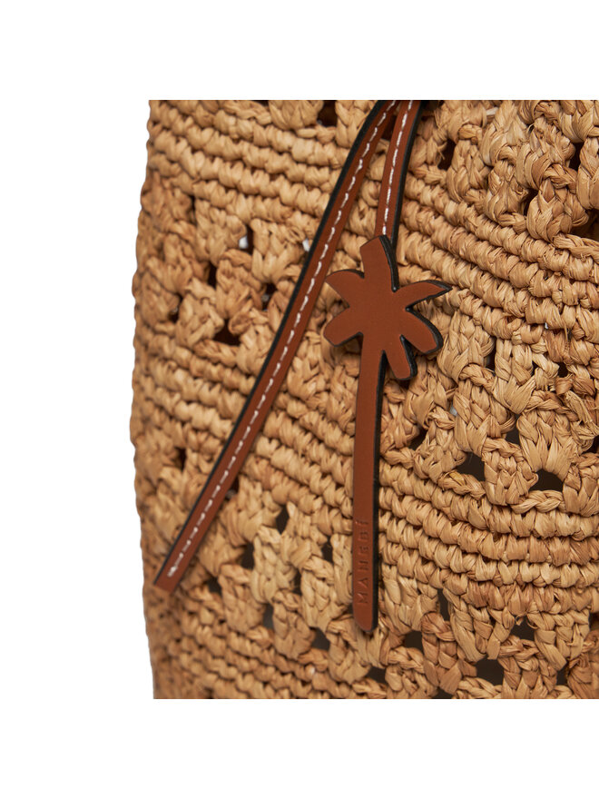 Manebi Сумка Manebi Handcrafted Raffia Beach Bucket Weaving V 2.2 AO Коричневий