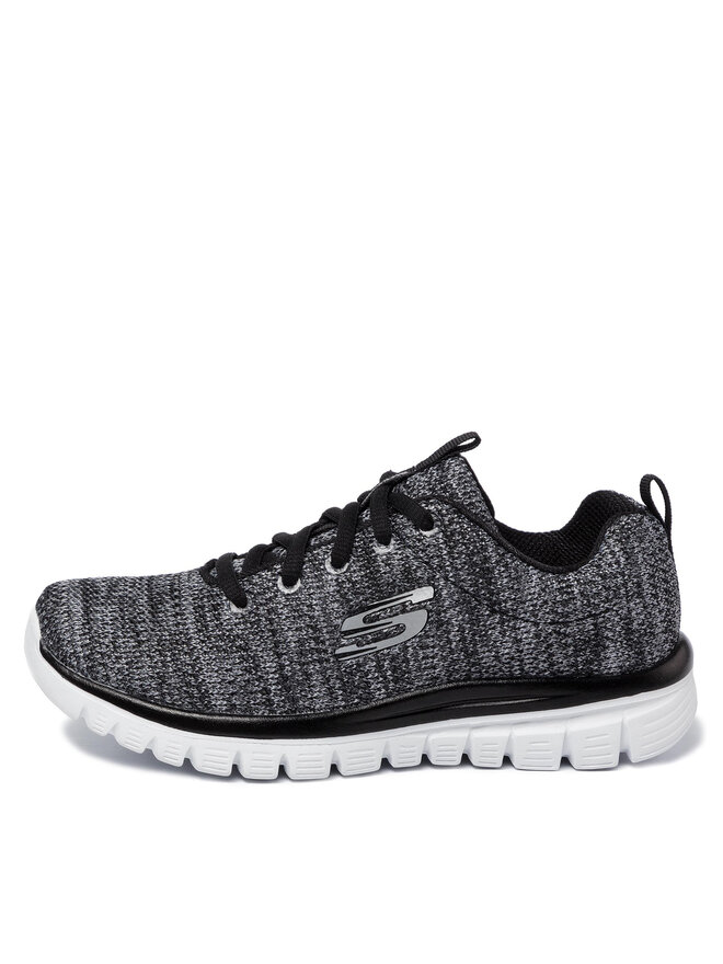 Skechers Sneakersy Skechers Twisted Fortune 12614/BKW Šedá