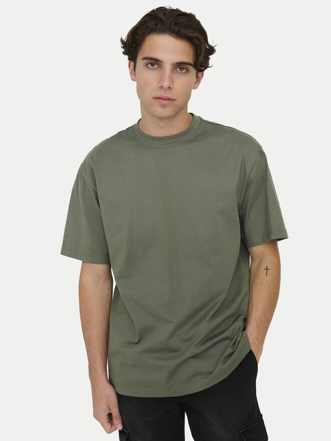 Only & Sons Only & Sons Marškinėliai Fred 22022532 Pilka Relaxed Fit