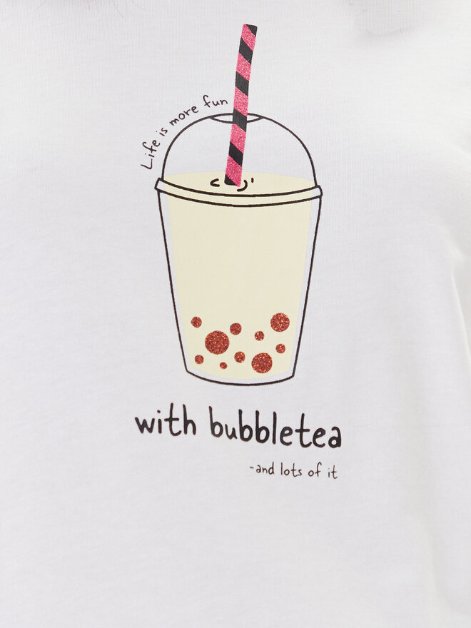 ONLY ONLY T-Shirt Fun Life 15349901 Λευκό Regular Fit